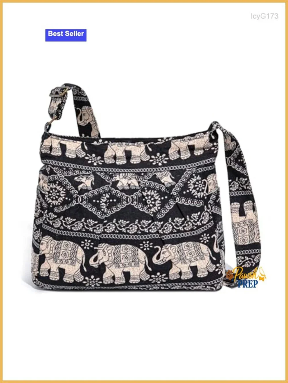 Large Capacity Canvas Hobo Crossbody Bag Boho Retro Handmade Adjustable Strap
